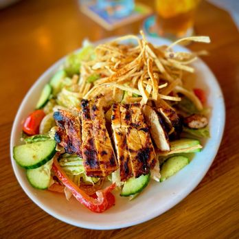 McMenamins Kalama Harbor Lodge - Their BBQ chicken salad - had great flavors until I noticed my chopped peppers still had the stickers on them :/ - Hotels Near Me - Kalama, Washington McMenamins Kalama Harbor Lodge - Their BBQ chicken salad - had great flavors until I noticed my chopped peppers still had the stickers on them :/ - Hotels Near Me - Kalama, Washington