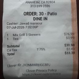 Receipt Receipt