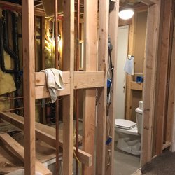 Lund Construction and Handyman Services - This is the way they left my bathroom remodel after flooding my home