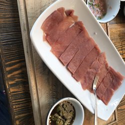 Sal De Mar - Tuna Sabino with ginger and ponzu sauces