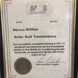 Better Built Transmissions & Air Conditioning Service