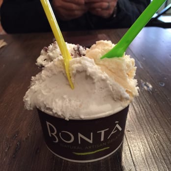 Bonta Gelato - 5 oz cup with 3 flavors. the best!!! cute and cozy seating area too! - Gelato Near Me - Bend, Oregon Bonta Gelato - 5 oz cup with 3 flavors. the best!!! cute and cozy seating area too! - Gelato Near Me - Bend, Oregon