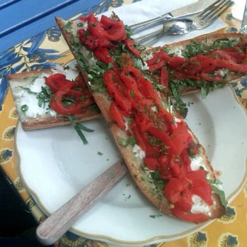 La Note - Tartine Mistral (baguette with goat cheese, basil, and roasted peppers) - French Near Me - Berkeley, California