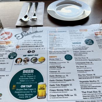 Sukho Thai - The Sukhotia menu - Thai Near Me - Markham, Ontario