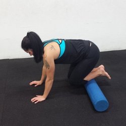 The Fitness Lab - Foam roller myofascial release.  Image credit: The Fitness Lab