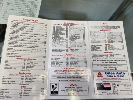 Menu photo 4 Hometown Restaurant Peterstown, WV