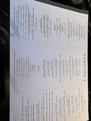 Menu photo 1 Hamilton's Detroit, MI