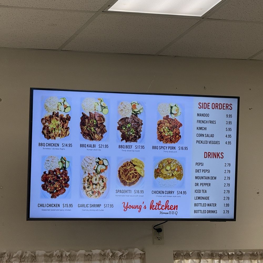 Menu board inside