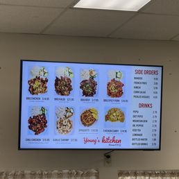 Menu board inside