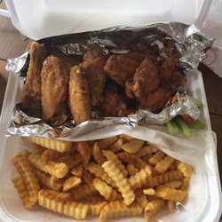 Half lemon pepper half medium wings