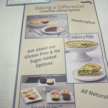 Tootie Pie - Info from our goodie bag :) - Bakeries Near Me - Dripping Springs, Texas