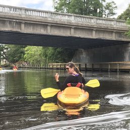 Kayak at bridge Kayak at bridge