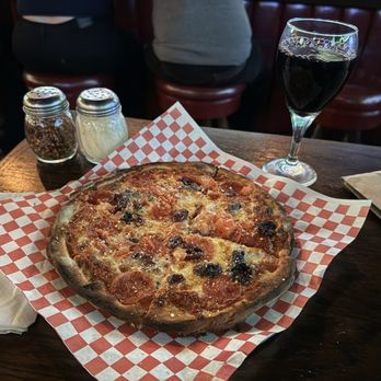 Rocco's Tavern - Pepperoni, Kalamata olive and tomato pizza well done! - Italian Near Me - Studio City, California Rocco's Tavern - Pepperoni, Kalamata olive and tomato pizza well done! - Italian Near Me - Studio City, California