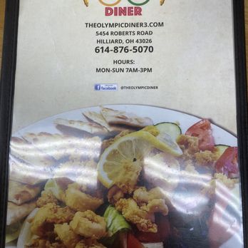 Olympic Diner - Menu cover - Diners Near Me - Hilliard, Ohio