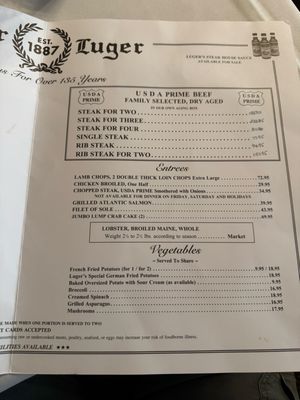 Menu photo 3 Peter Luger Steak House Great Neck, NY