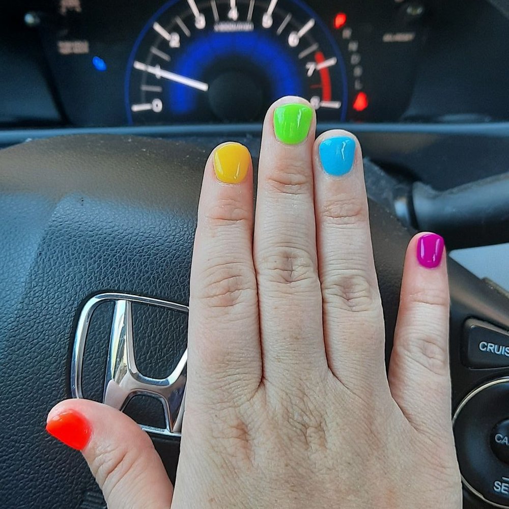 Angel Nails Spa - Rainbow SNS dip on natural nails - Nail Salons Near Me - Seattle, Washington Angel Nails Spa - Rainbow SNS dip on natural nails - Nail Salons Near Me - Seattle, Washington