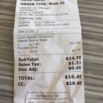 Two Guys Pizzeria - My lunch special with a drink. - Pizza Near Me - Houston, Texas Two Guys Pizzeria - My lunch special with a drink. - Pizza Near Me - Houston, Texas