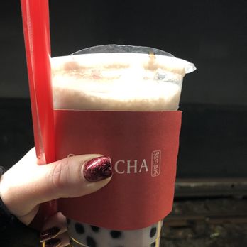 Gong Cha - Taro slush with bubbles - Bubble Tea Near Me - New York, New York
