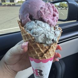 Baskin-Robbins - Double scoop.. cherry jubilee and mint and chip