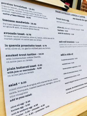 Menu photo 5 Bartavelle Cafe Berkeley, CA
