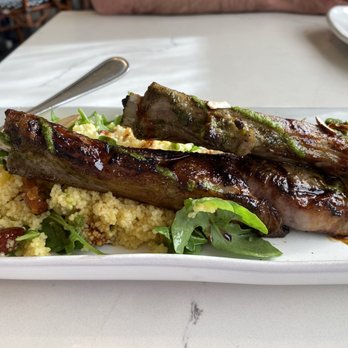 Willi's Wine Bar - Moroccan Style Lamb Chops, Preserved Lemon Couscous, Toasted Almonds & Arugula - Wine Bars Near Me - Santa Rosa, California