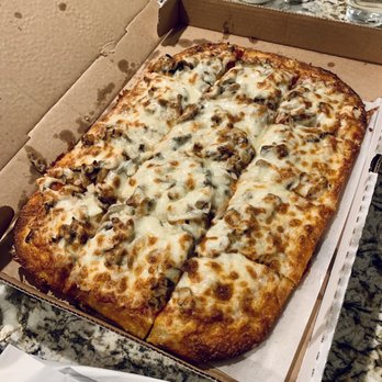 Albertino's Pizza - Sausage cheese onion mushroom pizza. Very heavy to carry (compared to typical pizzas). - Pizza Near Me - Cranston, Rhode Island