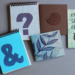Meridian Press - Assorted little blank books with Letterpress printed covers