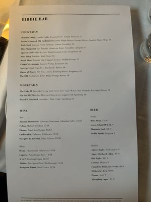Menu photo 8 Birdie Bar Northport, NY Menu photo 8 Birdie Bar Northport, NY