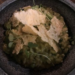 Bacaro - Primavera risotto, peas, asparagus, broadbeans and Parmesan crisp
