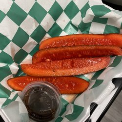 Giovanni's DILLicious Pickles - Cherry pickles with chocolate sauce!!! Do it!!!!!!