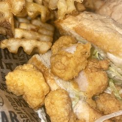 Walk-On's Sports Bistreaux - Hoover Restaurant - Shrimp Poboy and waffle fries