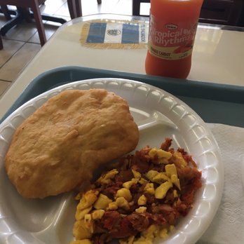 Caribbean Crown - Salt fish and ackee/ mango carrot beverage - Caribbean Near Me - Tampa, Florida