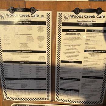 Woods Creek Cafe - Menu - Breakfast & Brunch Near Me - Jamestown, California