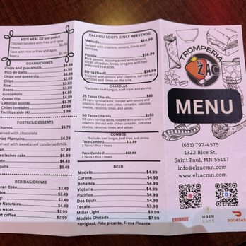 Tromperia El Zac - Menu - Mexican Near Me - Saint Paul, Minnesota