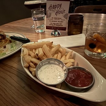 Percy's & Co. - Hot chicken sandwich and fries. - Gastropubs Near Me - Seattle, Washington