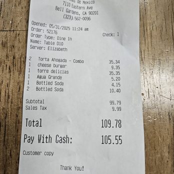 Delicias De Mexico - That's the bill - Mexican Near Me - Bell Gardens, California Delicias De Mexico - That's the bill - Mexican Near Me - Bell Gardens, California