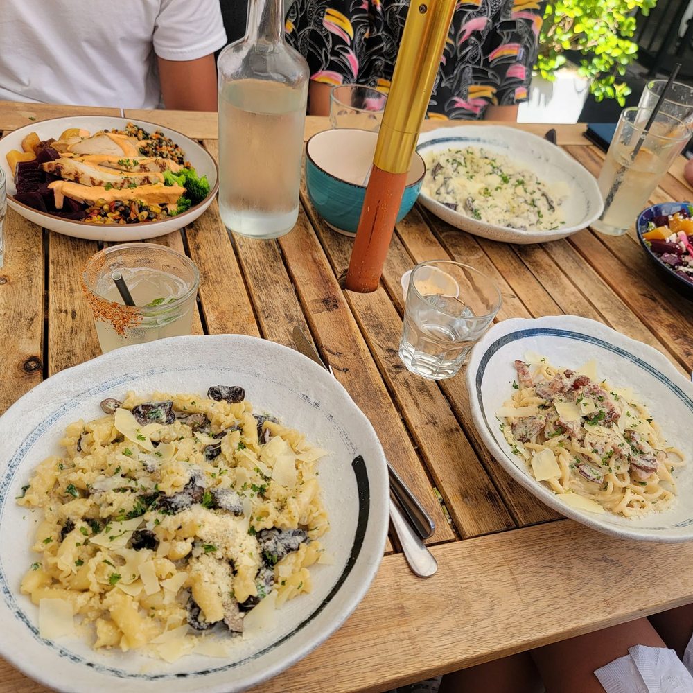 Brava Garden Eatery - Chicken Power Bowl, Beet and Goat Cheese Salad, Mushroom Rissotto, Spaghetti Carbonara and Mushroom Rissotto - Wine Bars Near Me - Pleasanton, California Brava Garden Eatery - Chicken Power Bowl, Beet and Goat Cheese Salad, Mushroom Rissotto, Spaghetti Carbonara and Mushroom Rissotto - Wine Bars Near Me - Pleasanton, California