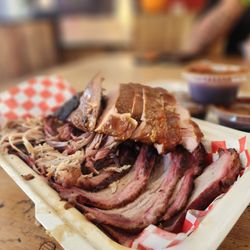 Tri tip, pulled pork, and smoked chicken