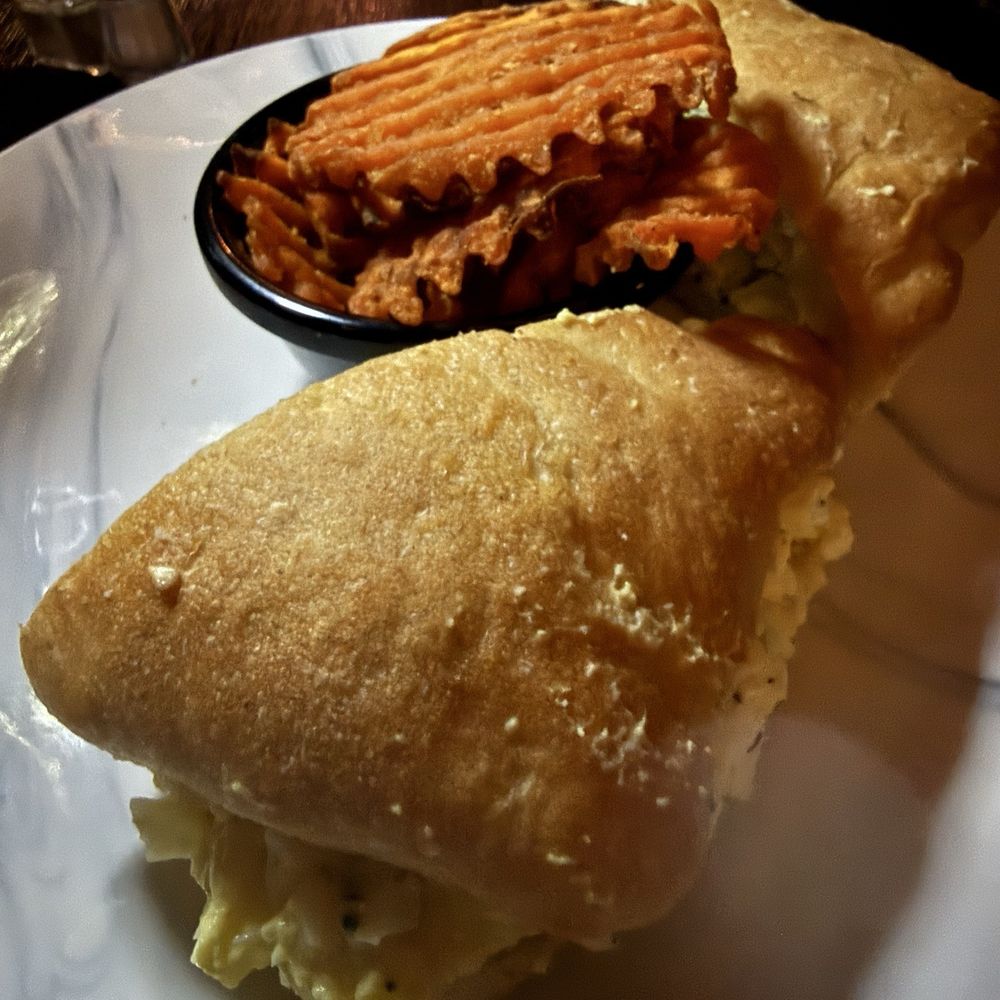 Star 78 Speakeasy - Truffle egg salad sandwich with sweet potato fries - Speakeasies Near Me - Phoenix, Arizona Star 78 Speakeasy - Truffle egg salad sandwich with sweet potato fries - Speakeasies Near Me - Phoenix, Arizona