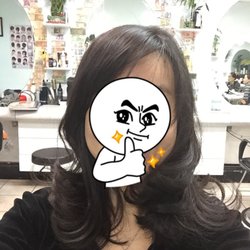 Pretty blow dry! Wish I took a pic of the back