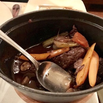 La Voile Brookline - Braised beef shoulder in red wine. - French Near Me - Brookline, Massachusetts La Voile Brookline - Braised beef shoulder in red wine. - French Near Me - Brookline, Massachusetts
