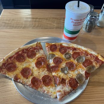 Bravo NY Pizzeria - 8 bucks two huge slices and a drink!! - Pizza Near Me - Palm Harbor, Florida