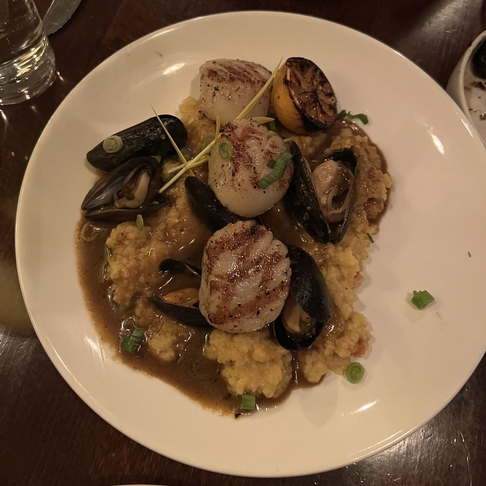 Bryans On 290 - Scallops and mussels (taken December 2022) - New American Near Me - Johnson City, Texas