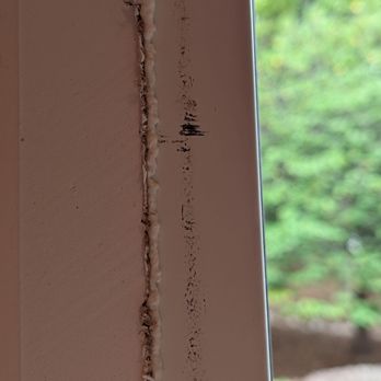 Kelly Window & Door - what the installers did to the brand new door frame - Windows Installation Near Me - Cary, North Carolina