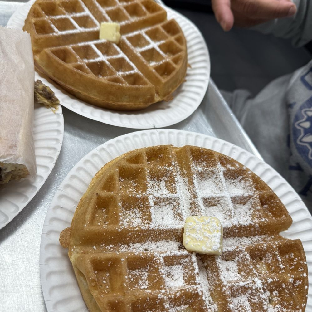 Waffle and Philly Cheese Steak