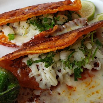 Kike’s Taqueria - Chile Relleno after I cut through the middle. Birro Manches tacos - Mexican Near Me - Salem, Oregon