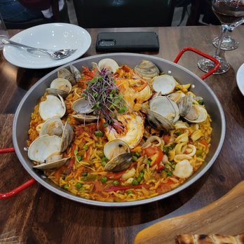 Aurora Restaurant & Bar - Paella for two. We took most of the dish home, after the generous appetizers. - Mediterranean Near Me - Old Tappan, New Jersey