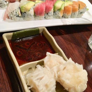 Asahi All You Can Eat - Shrimp dumplings and sushi - Japanese Near Me - Washington, Pennsylvania