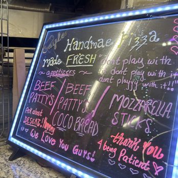 Eagles Pizza Downtown - a chalkboard menu - Pizza Near Me - Orlando, Florida Eagles Pizza Downtown - a chalkboard menu - Pizza Near Me - Orlando, Florida