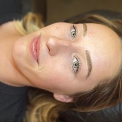 Courtney Michelle Brow - fluffy deep honey blonde microblading